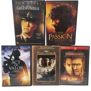 DVD Movie Lot 5 Films The Green Mile Pearl Harbor Passion of Christ War Drama*